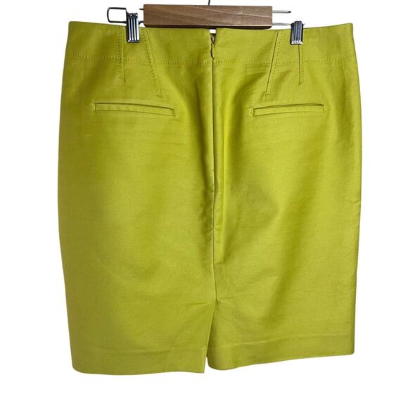 J. Crew | Women's Size 8 Lime Green Pencil Skirt - Picture 2 of 5
